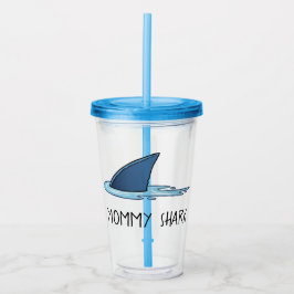 Copo De Acrílico Tumbler do tubarão das mamães