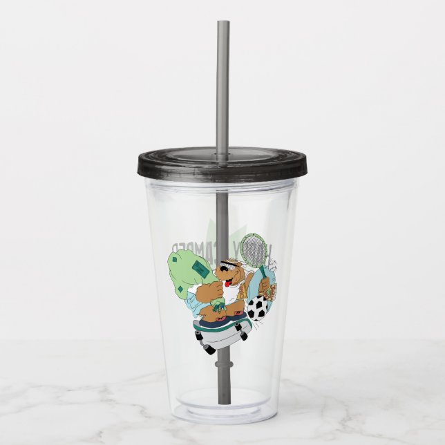 Copo De Acrílico Tumbler do Urso de Verão (Frente)