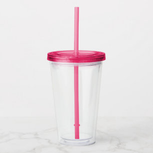 Copo De Acrílico Tumbler e palha acrílicos