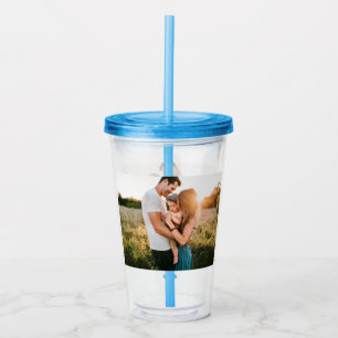 Copo De Acrílico Tumbler fotoacrílico com palha