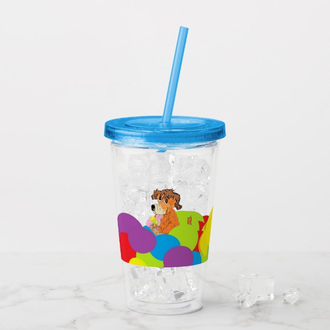 Copo De Acrílico Tumbler: Hora da Festa (Gelo traseiro)