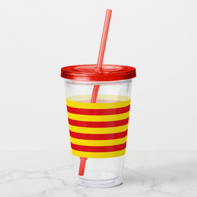 Copo De Acrílico Tumbler Patriótico Acrílico com bandeira da Catalu (Verso)