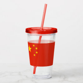 Copo De Acrílico Tumbler Patriótico Acrílico com bandeira da China