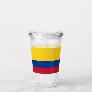 Copo De Acrílico Tumbler Patriótico Acrílico com bandeira da Colômb