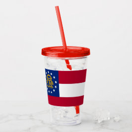 Copo De Acrílico Tumbler Patriótico Acrílico com bandeira da Geórgi