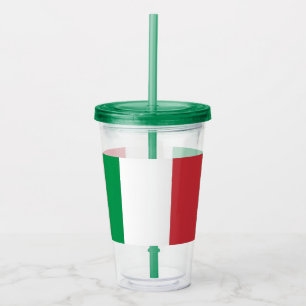 Copo De Acrílico Tumbler Patriótico Acrílico com bandeira da Itália