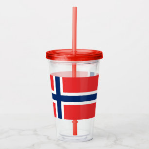 Copo De Acrílico Tumbler Patriótico Acrílico com bandeira da Noru