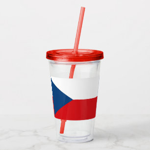 Copo De Acrílico Tumbler Patriótico Acrílico com bandeira da Tcheci