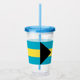 Copo De Acrílico Tumbler Patriótico Acrílico com bandeira das Baham
