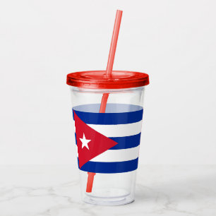Copo De Acrílico Tumbler Patriótico Acrílico com bandeira de Cuba