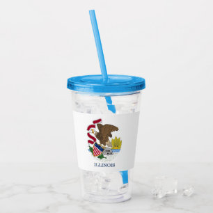 Copo De Acrílico Tumbler Patriótico Acrílico com bandeira de Illi