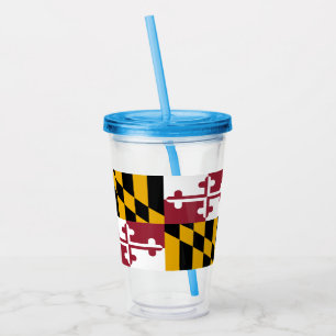 Copo De Acrílico Tumbler Patriótico Acrílico com bandeira de Mary