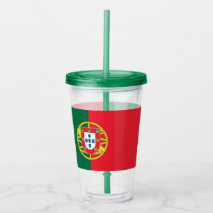 Copo De Acrílico Tumbler Patriótico Acrílico com bandeira de Portug