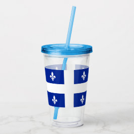 Copo De Acrílico Tumbler Patriótico Acrílico com bandeira do Quebec