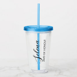 Copo De Acrílico Tumbler Personalizado/ Bridesmaid Gift/ Café Força
