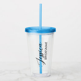Copo De Acrílico Tumbler Personalizado/ Bridesmaid Gift/ Café Força