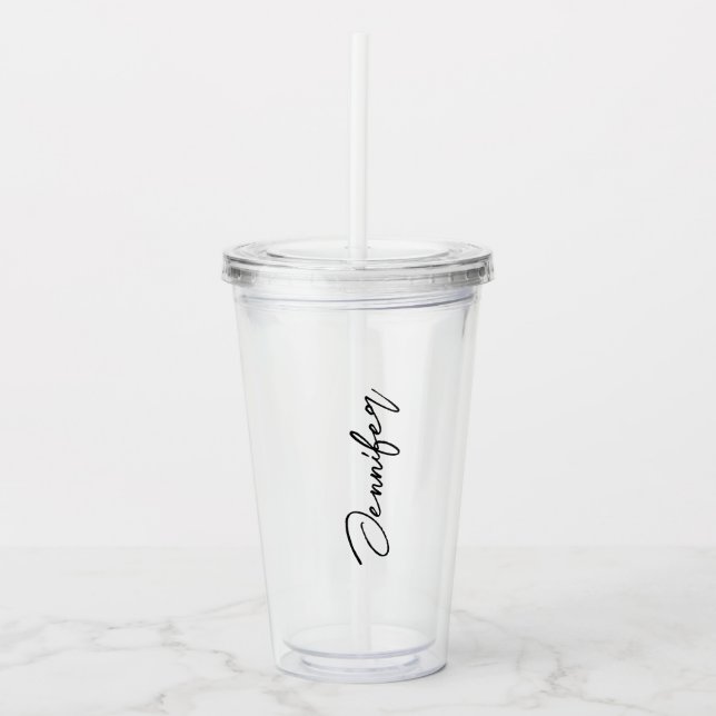 Copo De Acrílico Tumbler Personalizado | Bridesmaid Tumbler w (Frente)