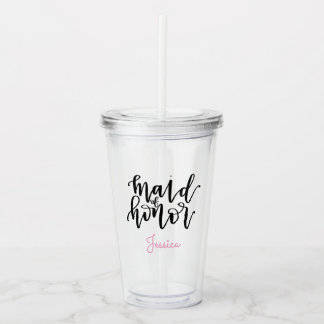 Copo De Acrílico Tumbler personalizado do acrílico da madrinha de