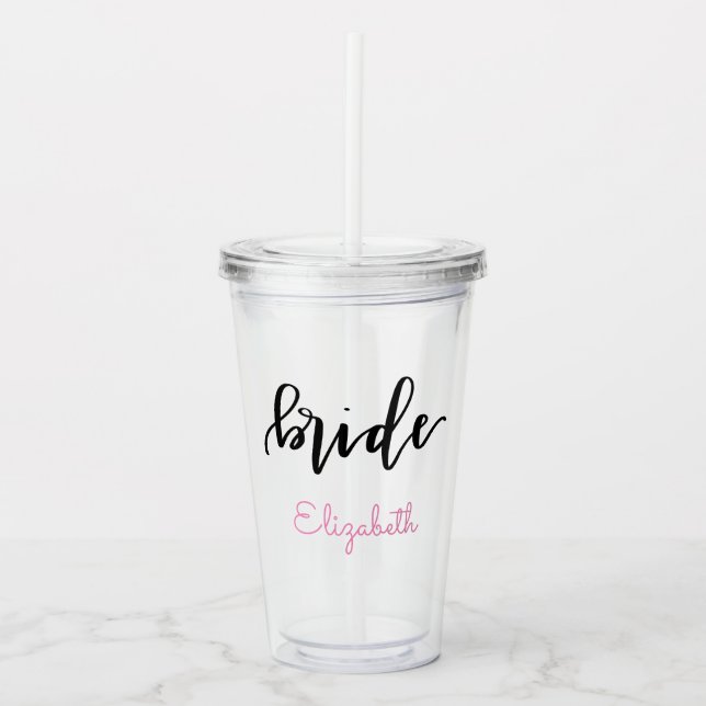 Copo De Acrílico Tumbler personalizado do acrílico da noiva (Frente)