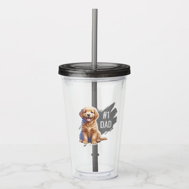 Copo De Acrílico Tumbler Personalizado do Acrílico Número Um Pai (Frente)