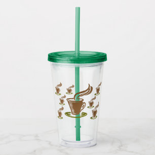 Copo De Acrílico Tumbler Temático de Café