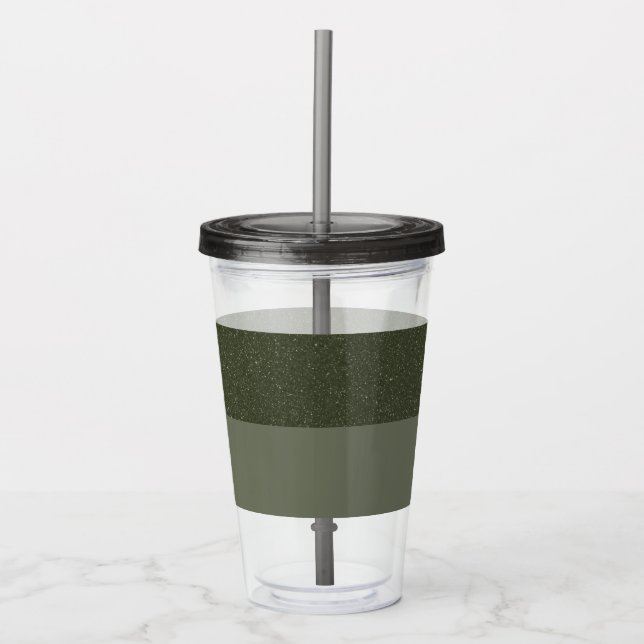 Copo De Acrílico Tumbler Verde de Moisés Ruído e Suave - Personaliz (Frente)