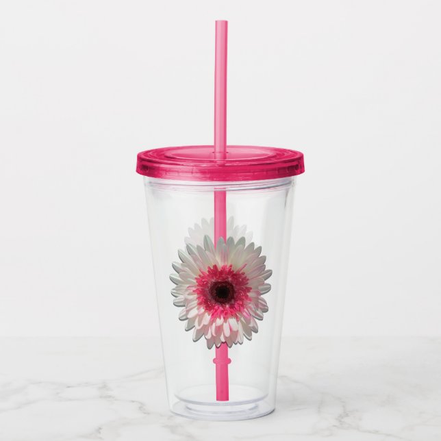 Copo De Acrílico Tumbler - Watermelon Lollipop Daisy (Frente)