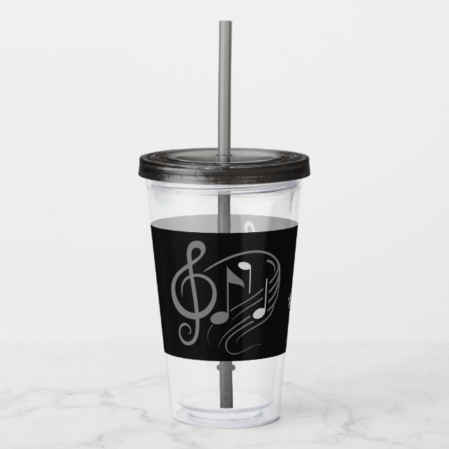 Copo De Acrílico Tumblers conhecidos feitos sob encomenda das notas (Frente)