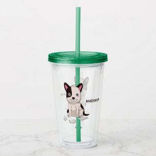 Copo De Acrílico Tumblers conhecidos feitos sob encomenda do cão