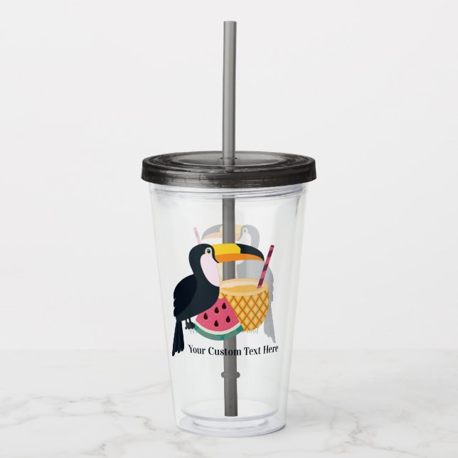 Copo De Acrílico Tumblers de Ilustração Toco (Frente)