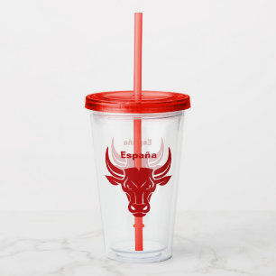 Copo De Acrílico Tumblers estilizados de Bull do texto feito sob