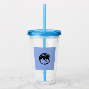 Copo De Acrílico Tumblho-azul-dragão