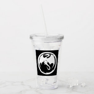 Copo De Acrílico Tumblho branco de acrílico branco do Dragão