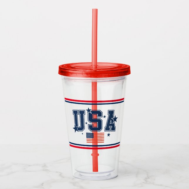 Copo De Acrílico USA Acrylic Tumbler (Frente)