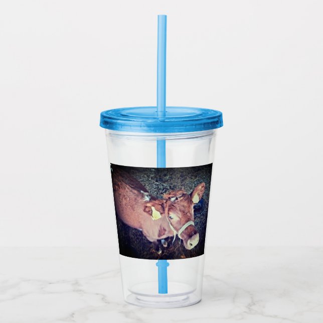 Copo De Acrílico Vaca castanha (Frente)