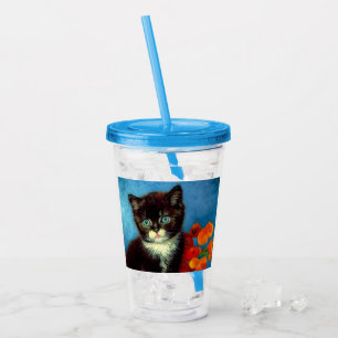 Copo De Acrílico Van Gogh Tuxedo Cat