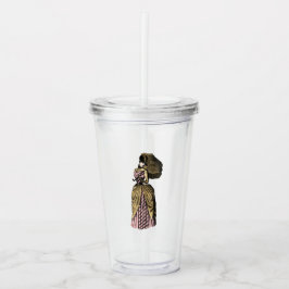 Copo De Acrílico Vapor rosa e Dourado