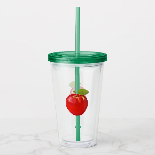 Copo De Acrílico Vaso Acrílico Apple (Frente)