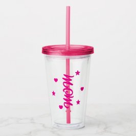 Copo De Acrílico Vaso Acrílico Mom para el Día de las Madres