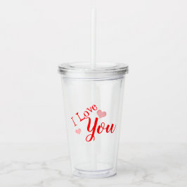 Copo De Acrílico Vaso de acrílico - Te amo