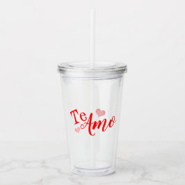 Copo De Acrílico Vaso de ílico - Te Amo - Personalizável