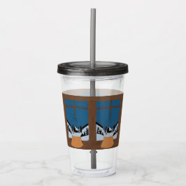 Copo De Acrílico Verre en Acrylique Hivernal Boule à Neige