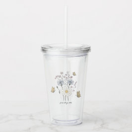 Copo De Acrílico Vibrant field of wildflowers 