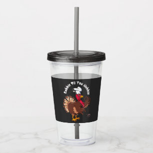 Copo De Acrílico Vintage Gobble Til You Wobble