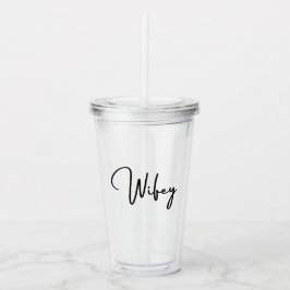 Copo De Acrílico Wifey Tumbler 16oz, Limpo