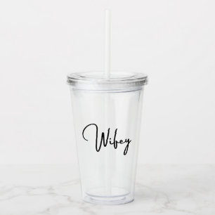 Copo De Acrílico Wifey Tumbler 16oz, Limpo