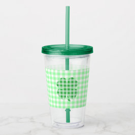 Copo De Acrílico Xadrez Shamrock