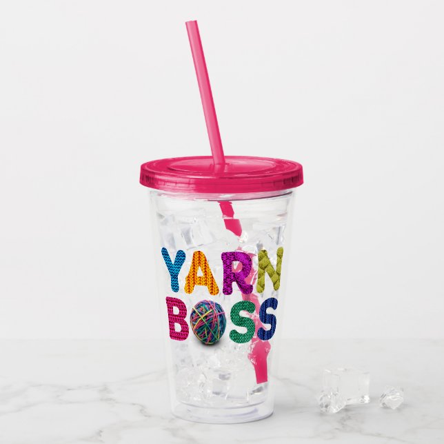 Copo De Acrílico Yarn Boss (Gelo frontal)