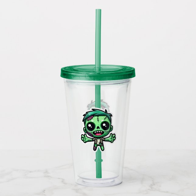 Copo De Acrílico Zombie engraçado (Frente)