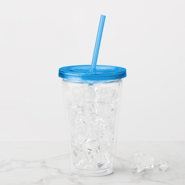 Copo de Bebida Acrílico Vibrante Azul 475 ml (Gelo traseiro)